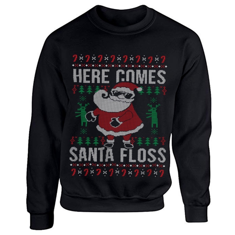 NEW Here comes Santa floss ugly Christmas sweater